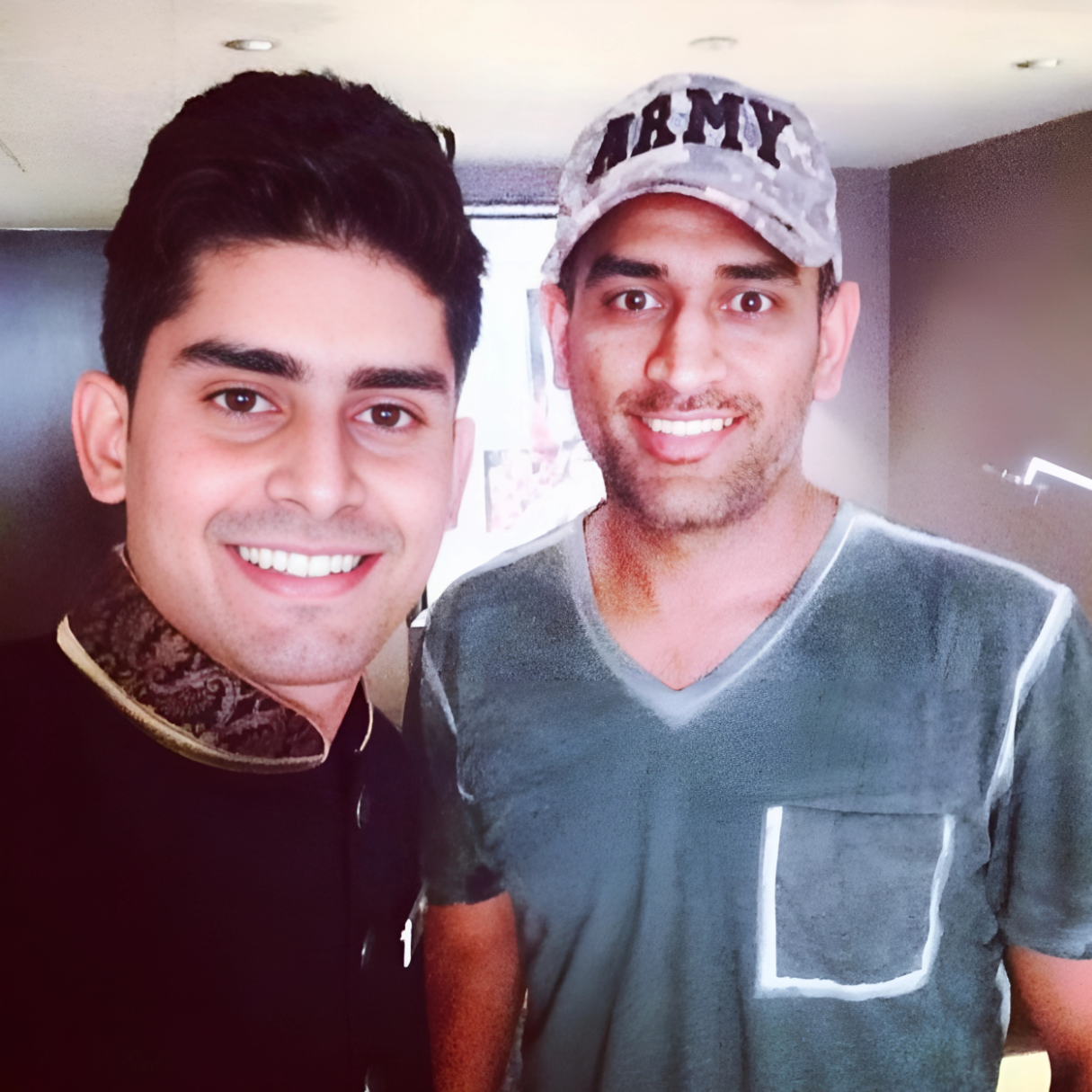 Mahendra singh dhoni with Jai V. Pareek