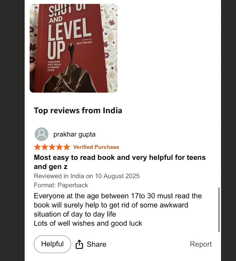 Shut up and level up, Soft skills book in hinglish - book reviews