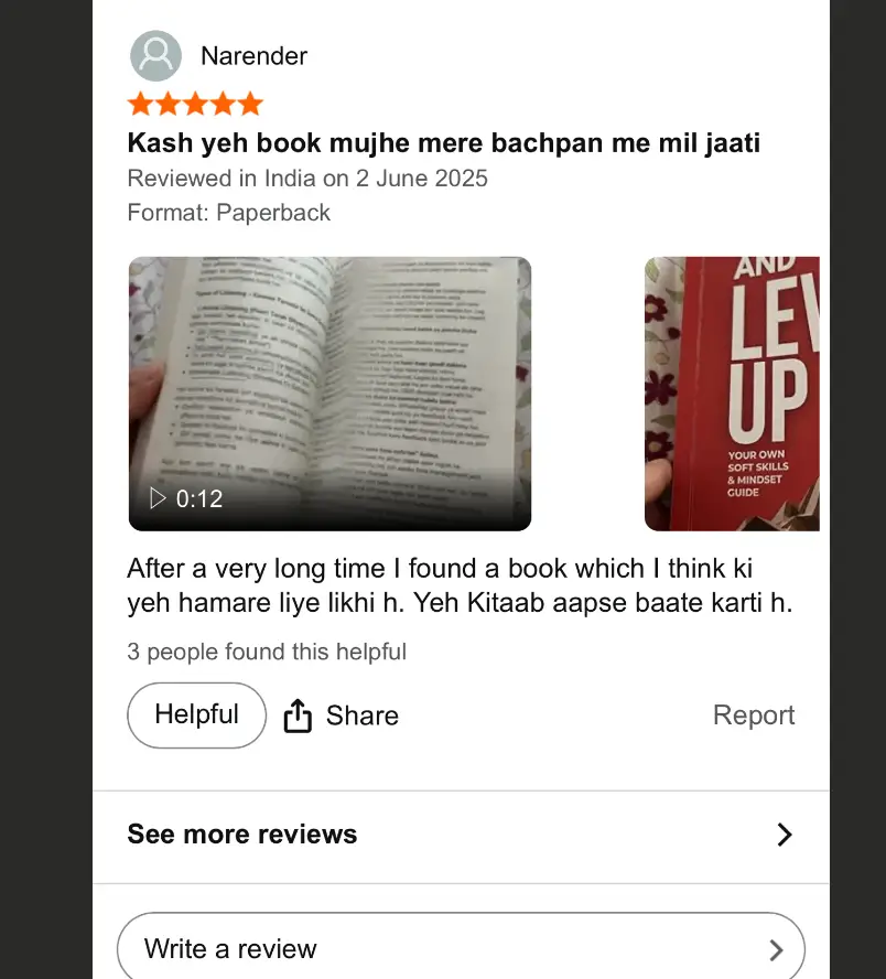 Shut up and level up, Soft skills book in hinglish - book reviews